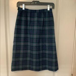 Authentic Vintage Plaid Wool Skirt